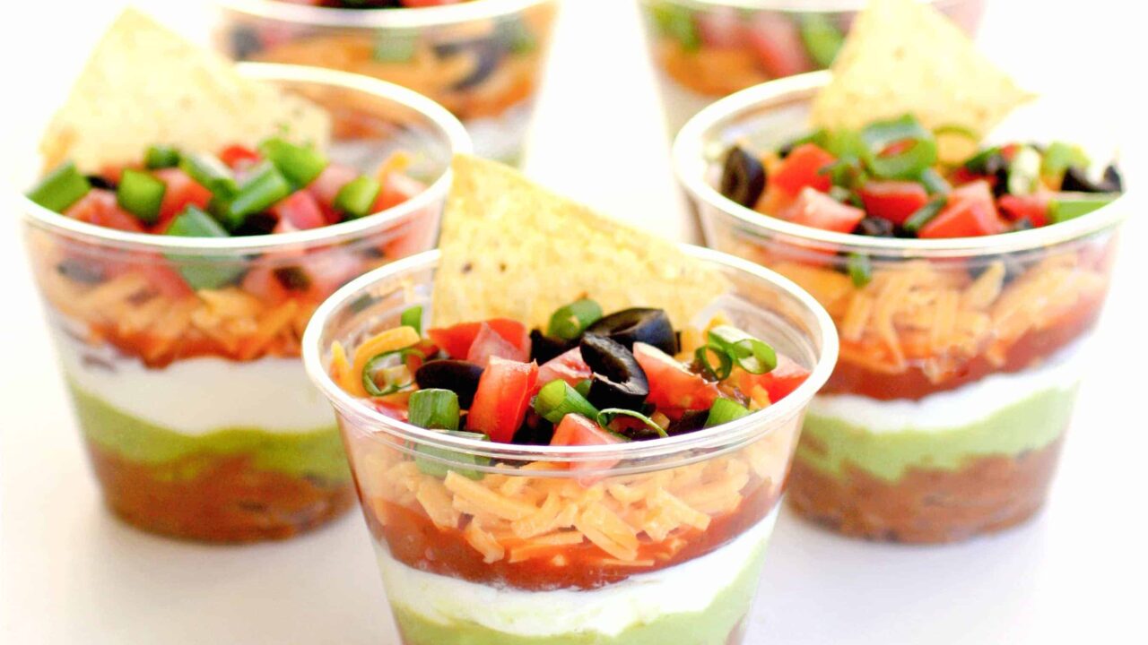 7 Layer Dip Cups