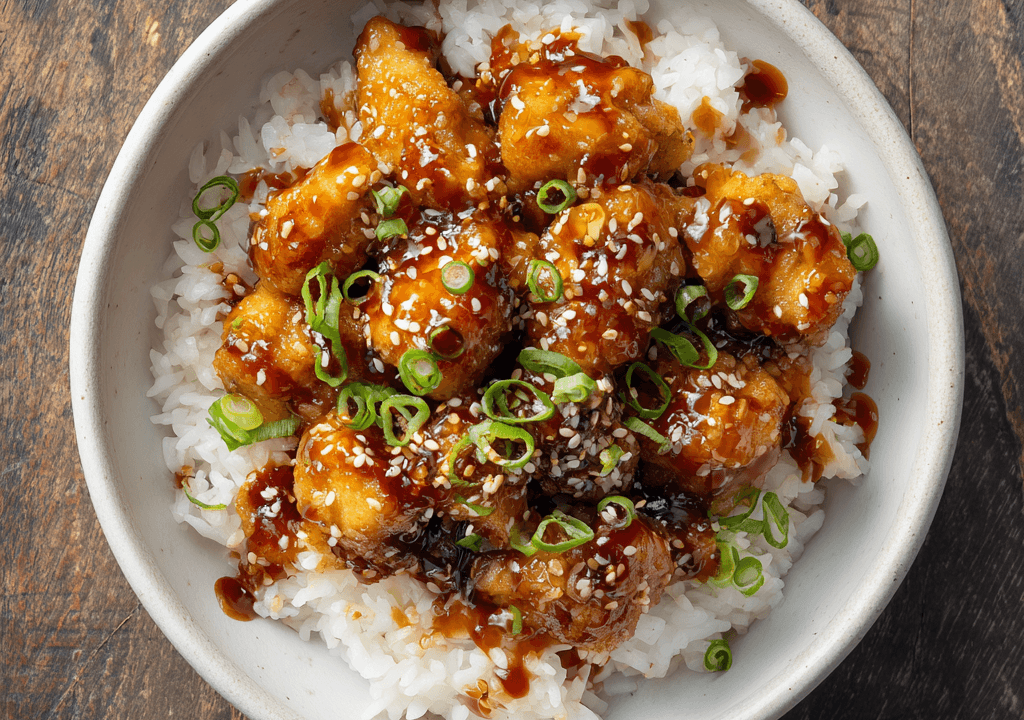 Swicy Honey Sriracha Chicken Bowl