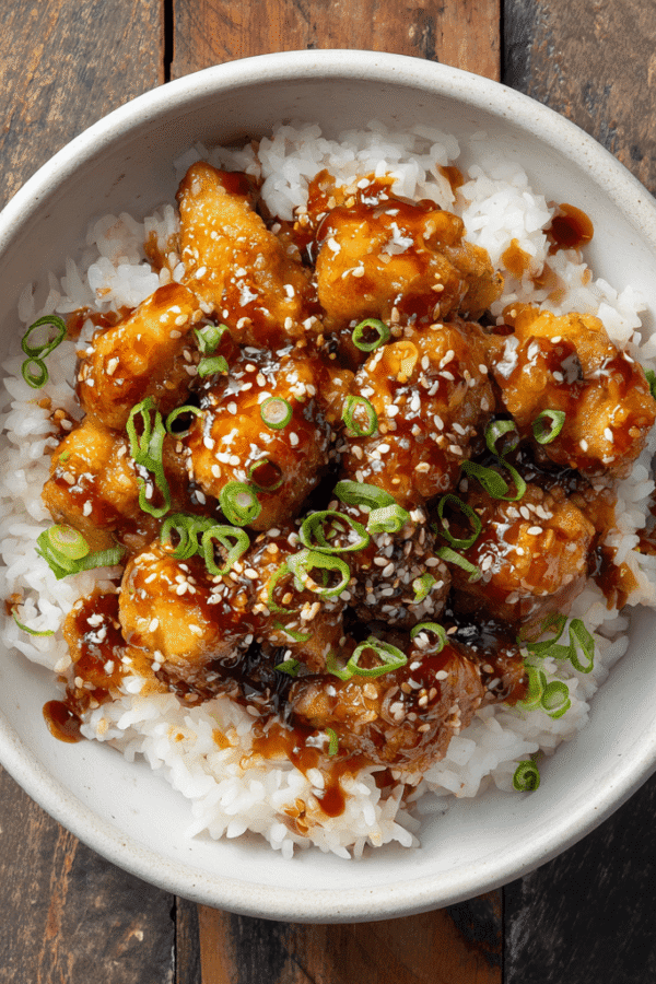 Swicy Honey Sriracha Chicken Bowl