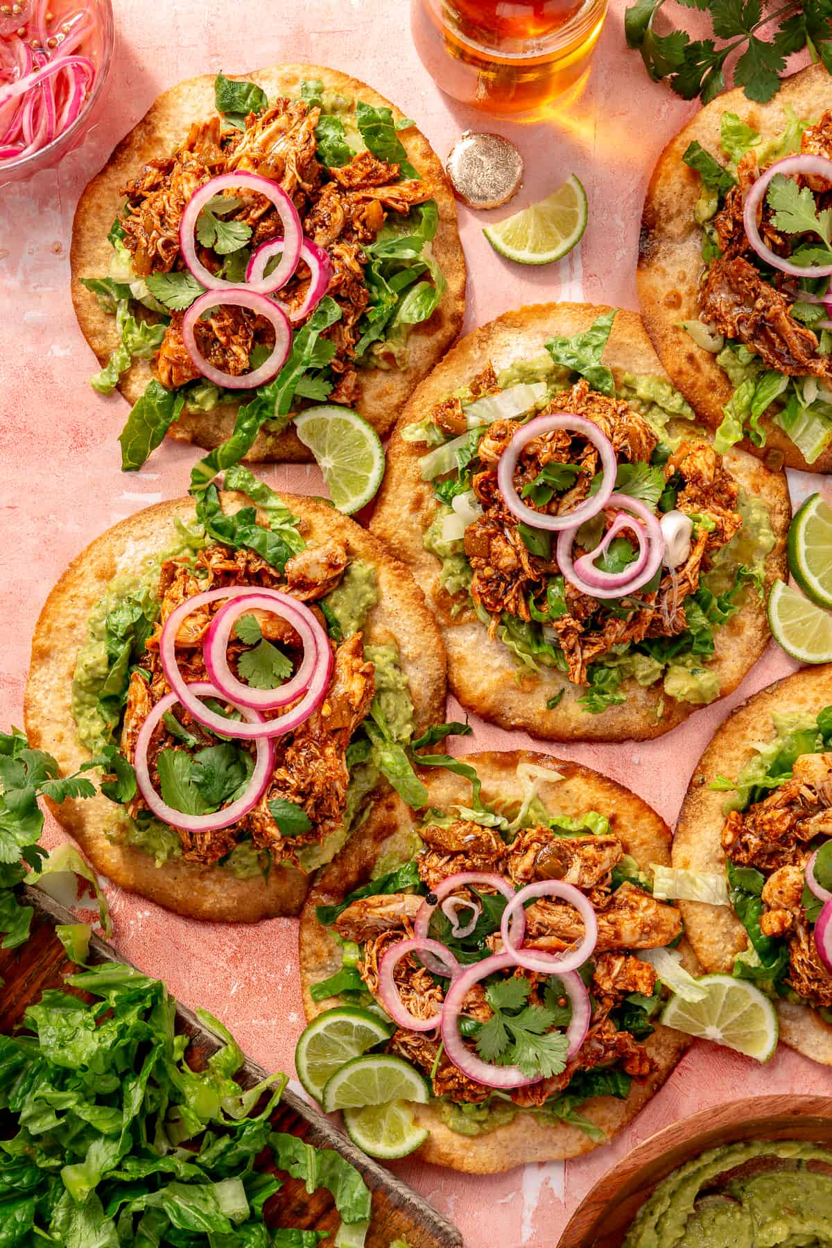 Rotisserie Chicken Tostadas lazy summer dinner idea