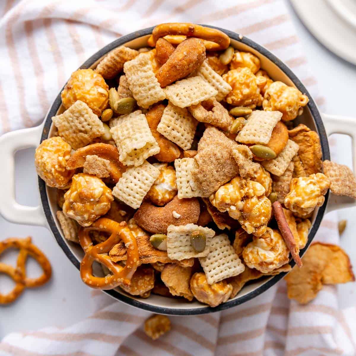 Trail mix recipes collage with sweet salty healthy and kid friendly snack mixes