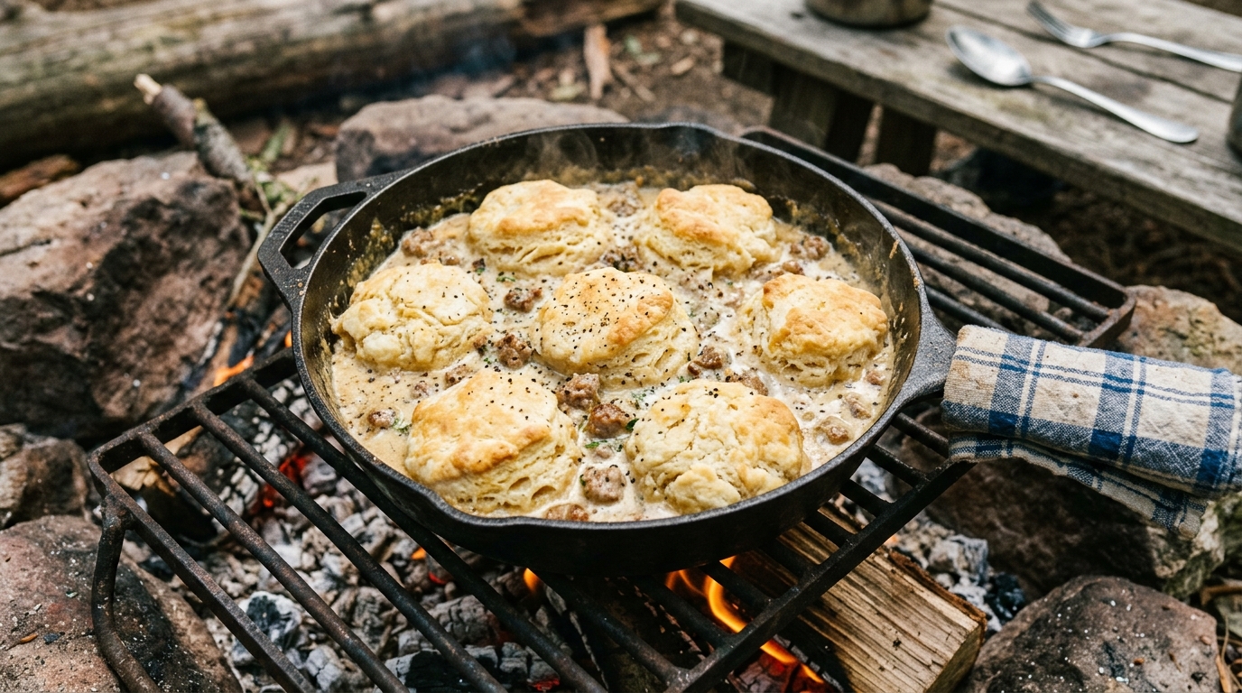 Camping breakfast foil packets with sausage potatoes bell peppers onions and cheese