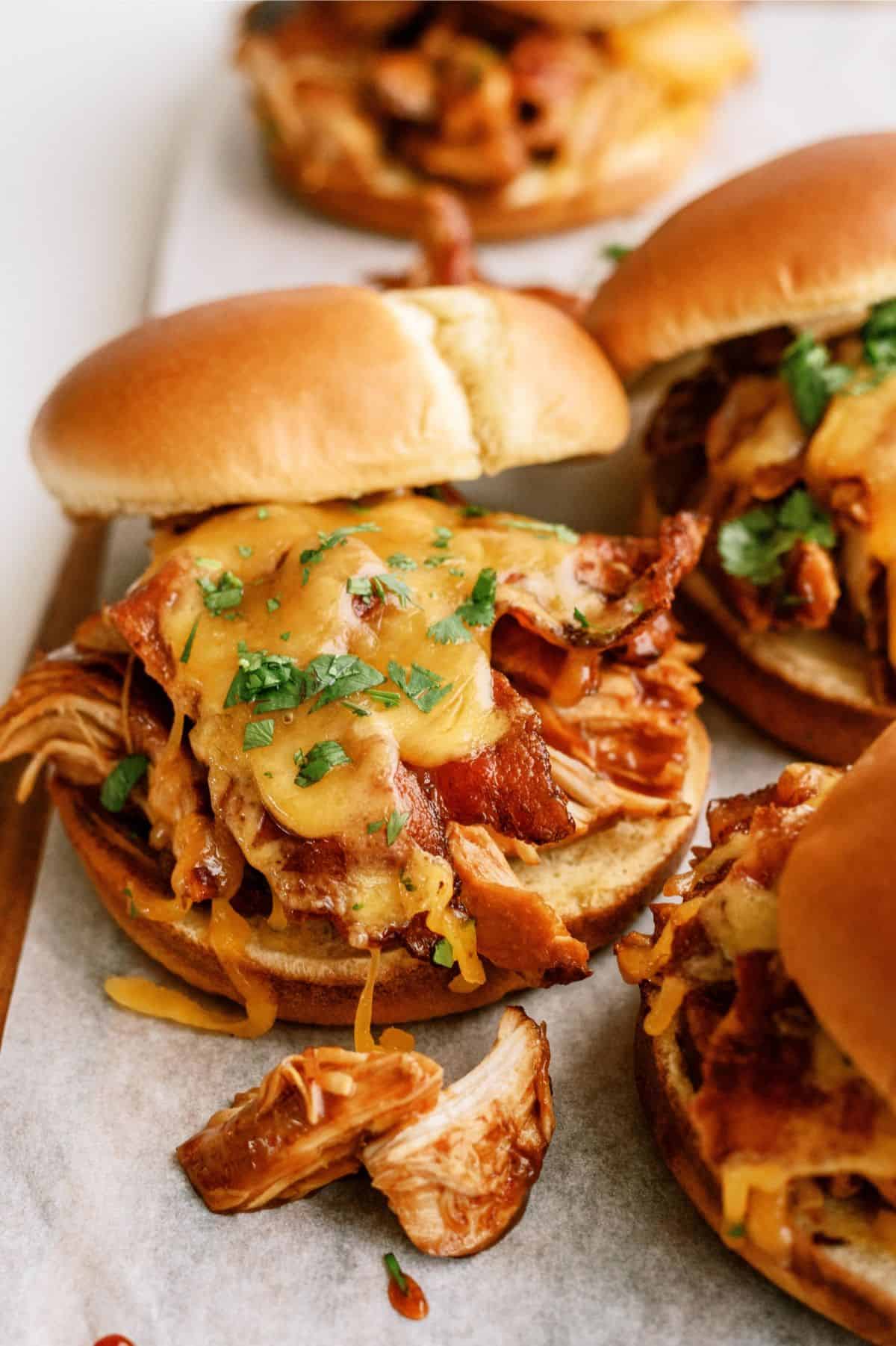 Slow Cooker BBQ Chicken Sandwiches summer crockpot recipe