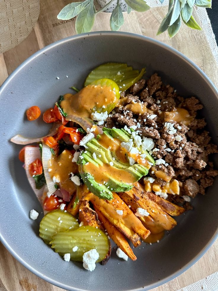 Lazy Burger Bowls lazy summer dinner idea